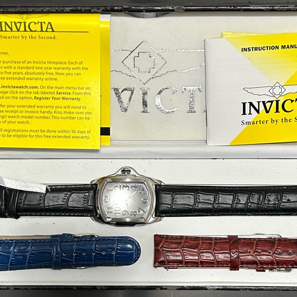 Invicta Men’s Lupah 5726 Rectangle Stainless Steel Quartz Watch 38mm New Battery - Picture 3 of 13